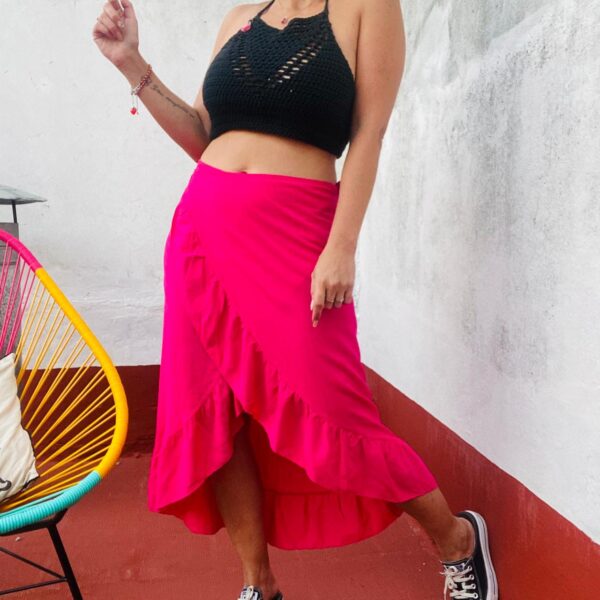 Pollera Dubai Fuscia