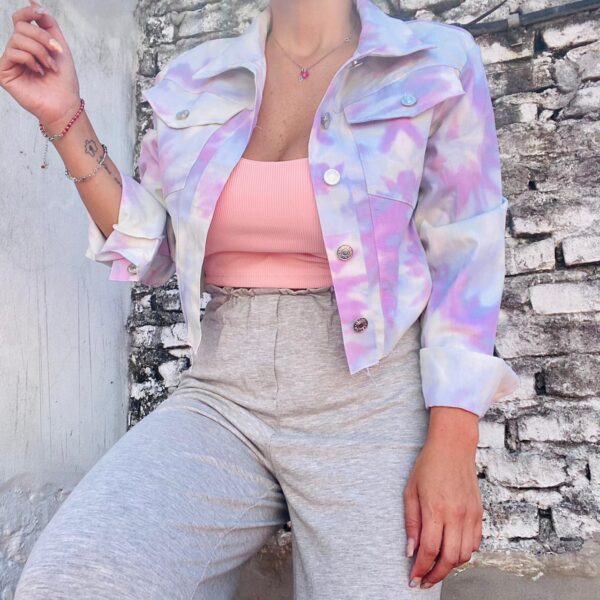 Campera Arme Lila y celeste