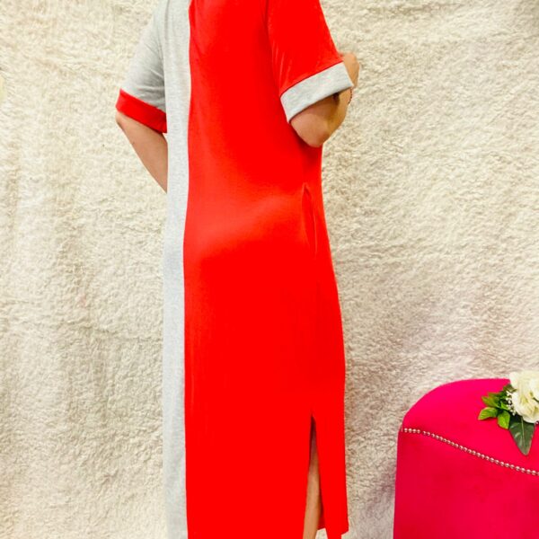 Vestido Denver gris/rojo PRENDA UNICA - Image 7