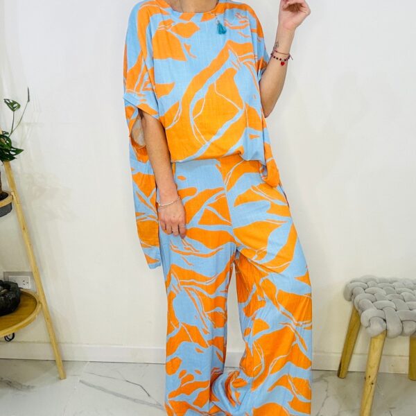 Panta Nepal Naranja/Celeste - Imagen 12