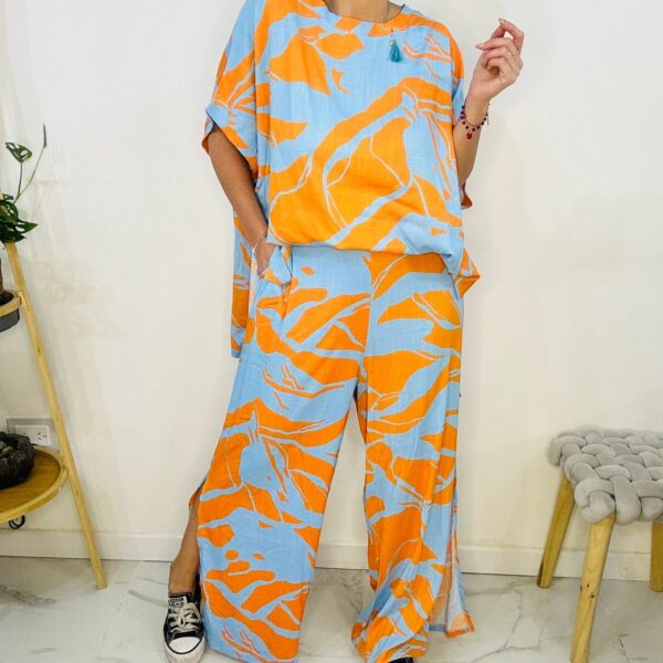 Panta Nepal Naranja/Celeste - Imagen 7
