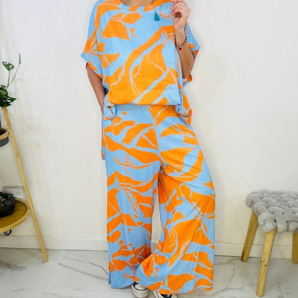 Panta Nepal Naranja/Celeste