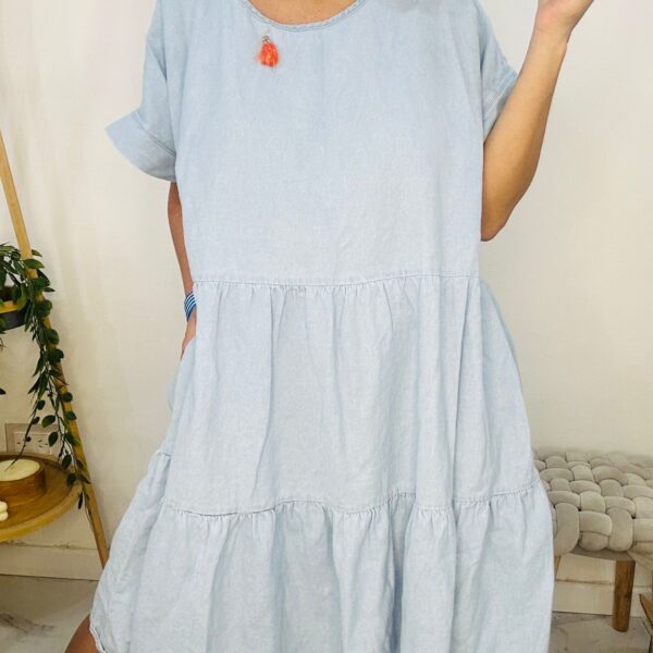 Vestido Cascada Jean Claro - Imagen 10