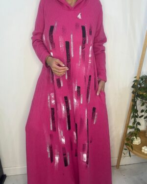 Vestido Amazona Pintado Fuscia DESING