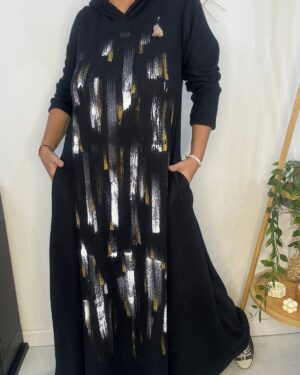 Vestido Amazona Pintado Negro DESING