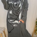 Vestido Tornado Pintado Gris •DESING•