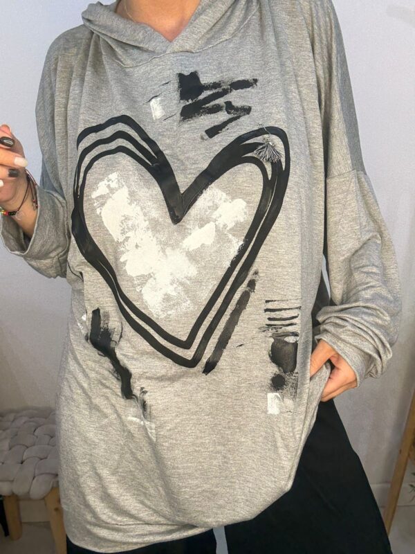 Buzito Corazón Gris •DESING•