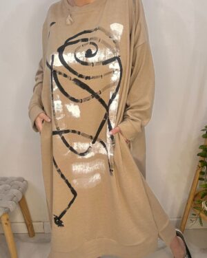 Vestido Tornado Beige •DESING•