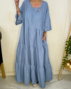 Vestido Fiyi Jean Claro