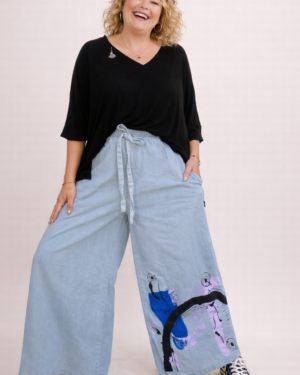 Panta Río Jean Pintado Pincelada •DESING•