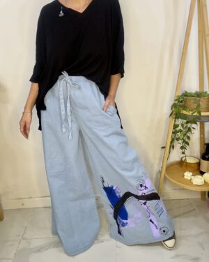 Panta Río Jean Pintado Pincelada •DESING•