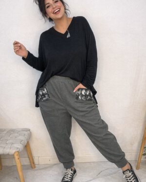 Babucha Espacio Pintada Gris •DESING•